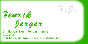 henrik jerger business card